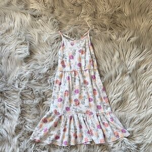 Disney White Floral Sundress with Pink and Purple Flowers